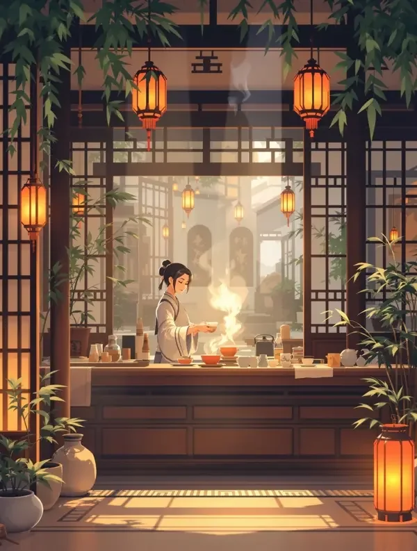 金桂茶室的黄昏 - 完结佳作 - 言情动漫 言情动漫 金桂茶室的黄昏 官方海报,一杯茶里煮着整条老街的温柔